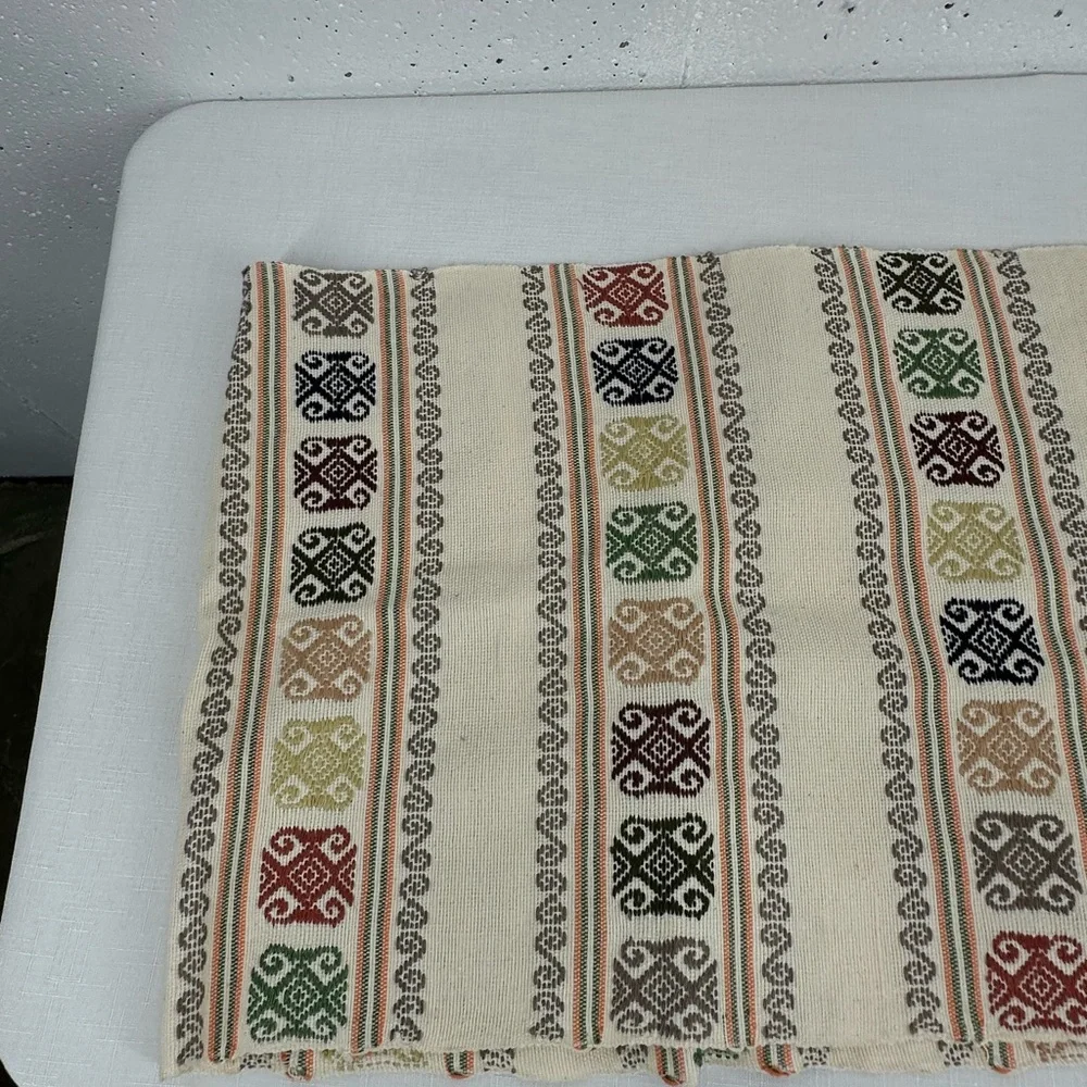 Mexican Southwest Backstrap Loom Table Runner 74 x 14.2”